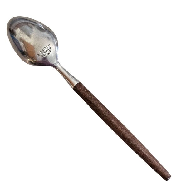 Ecko Canoe Muffin Teaspoon Spoon 6.75" stainless Rosewood handle midcentury boho - Picture 5 of 8